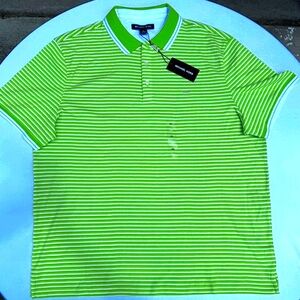 MEN'S NWT MICHAEL KORS STRIPED COLLARED  SHIRT